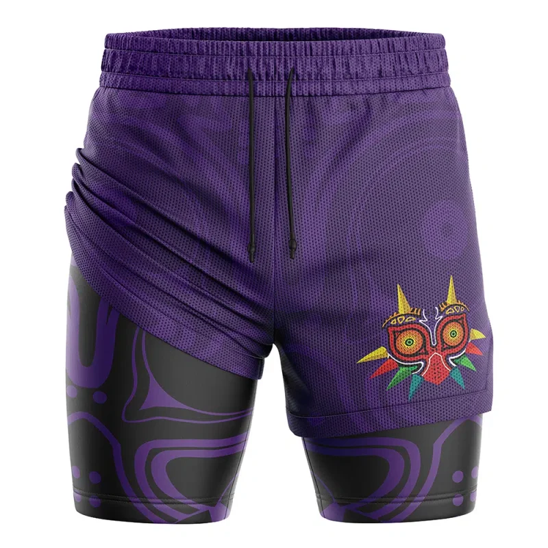 Foxnfish Majoras Mask Legend of Zelda 2-in-1 Performance Shorts - Image 3