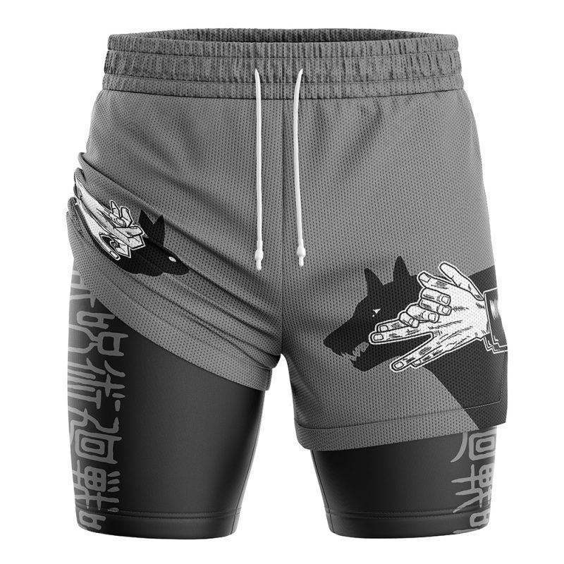 Foxnfish Megumi Fushiguro Jujutsu Kaisen 2-in-1 Performance Shorts - Image 3