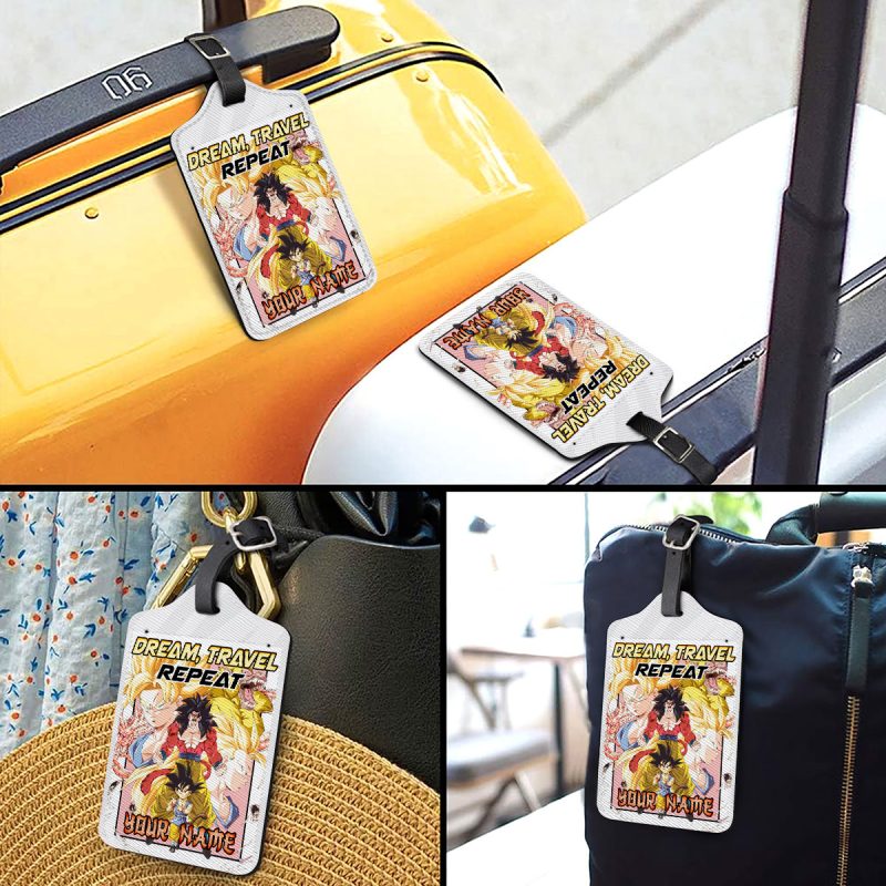 Dream, Travel, Repeat - Dragonball Personalized Luggage Tag - Image 3