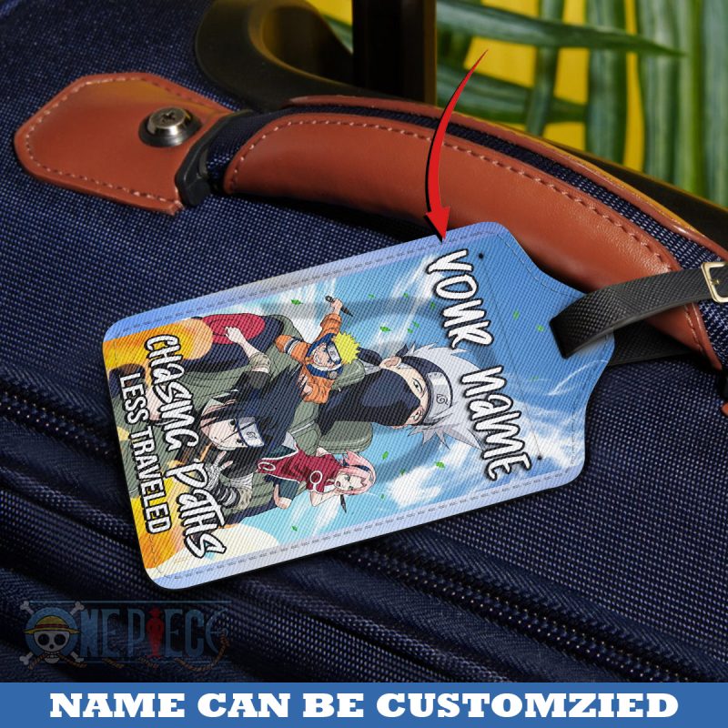 Chasing Paths Less Traveled - Naruto Personalized Luggage Tag - Image 2