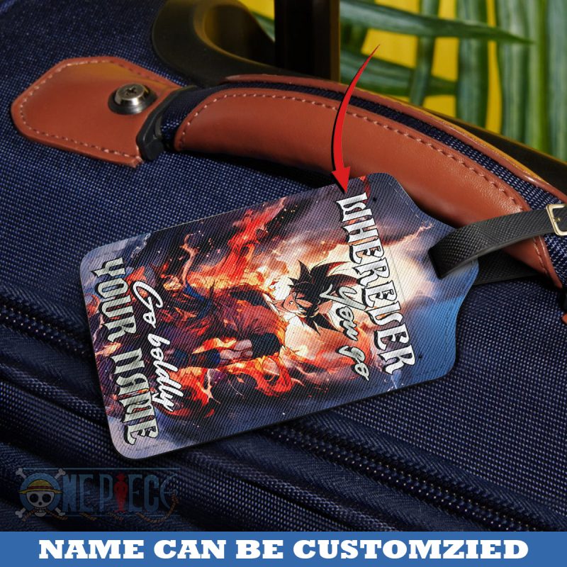 Wherever You Go, Go Boldly - Dragonball Personalized Luggage Tag - Image 2