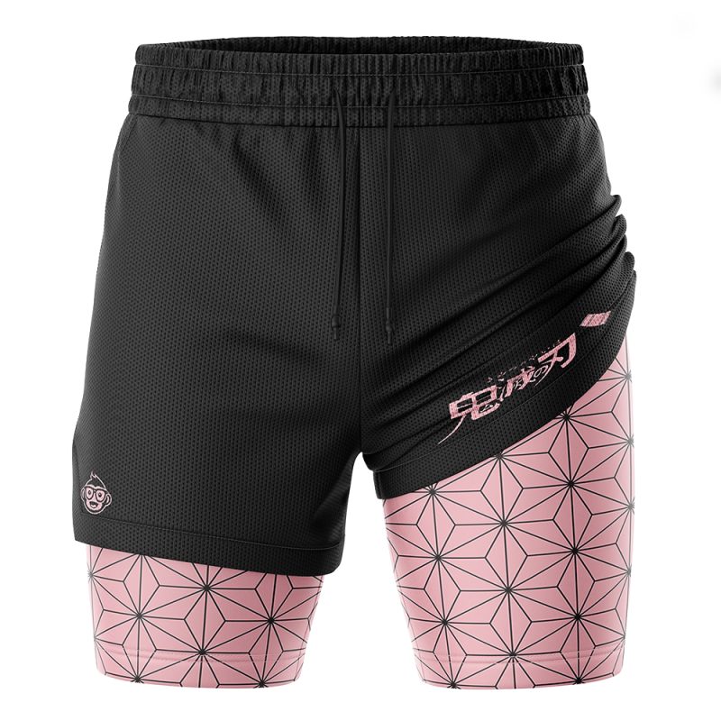 Foxnfish Nezuko Kamado Demon Slayer Performance Shorts - Image 3