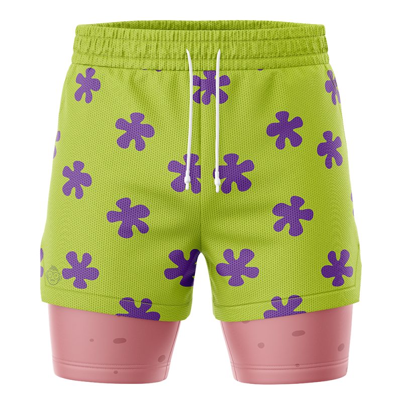 Foxnfish Patrick Star SpongeBob Squarepants 2-in-1 Performance Shorts - Image 2