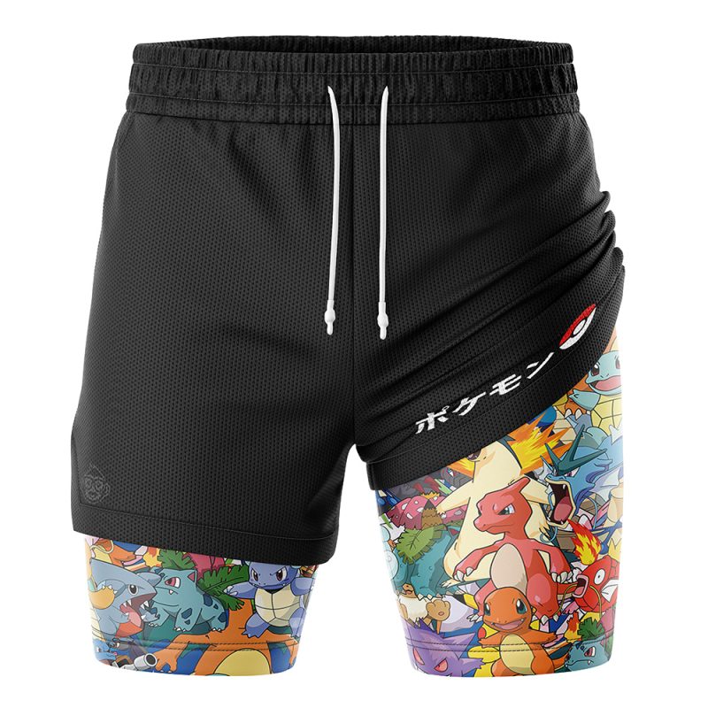 Foxnfish Pocket Monsters Pokemon 2-in-1 Performance Shorts - Image 3