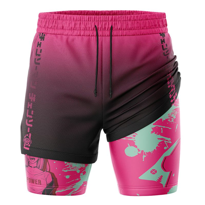 Foxnfish Power Chainsaw Man 2-in-1 Performance Shorts - Image 3