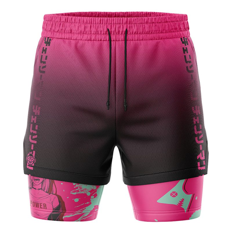 Foxnfish Power Chainsaw Man 2-in-1 Performance Shorts - Image 2