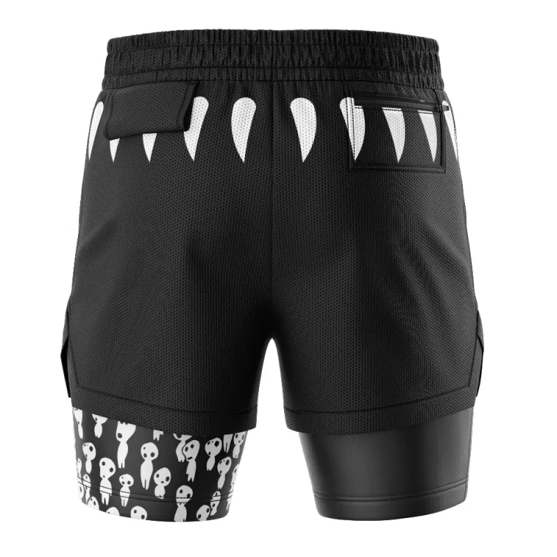 Foxnfish Princess Mononoke 2-in-1 Performance Shorts - Image 4