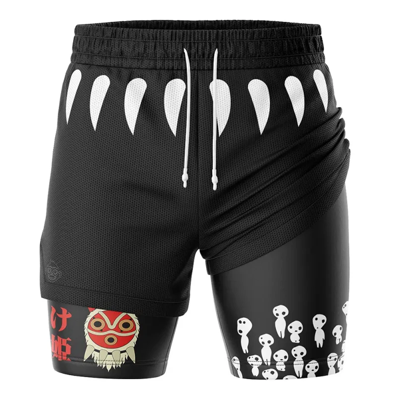 Foxnfish Princess Mononoke 2-in-1 Performance Shorts - Image 3