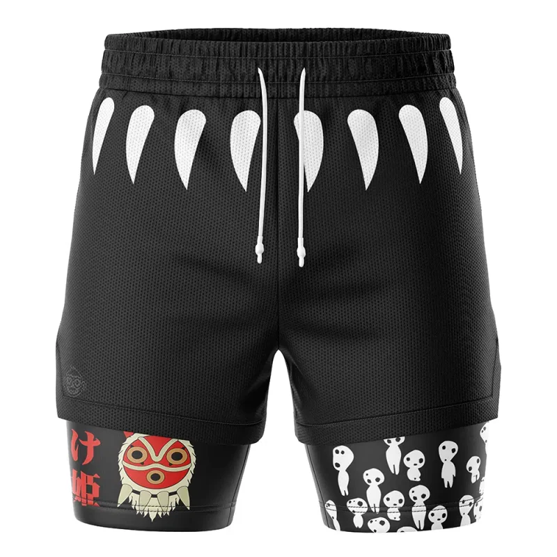 Foxnfish Princess Mononoke 2-in-1 Performance Shorts - Image 2