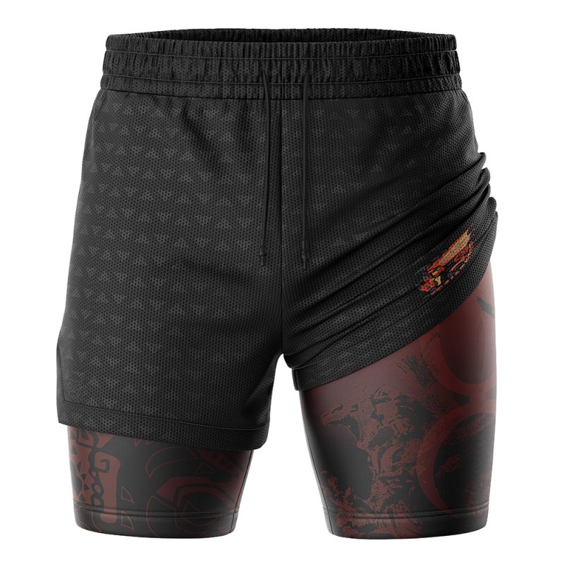 Foxnfish Rathalos Monster Hunter 2-in-1 Performance Shorts - Image 3