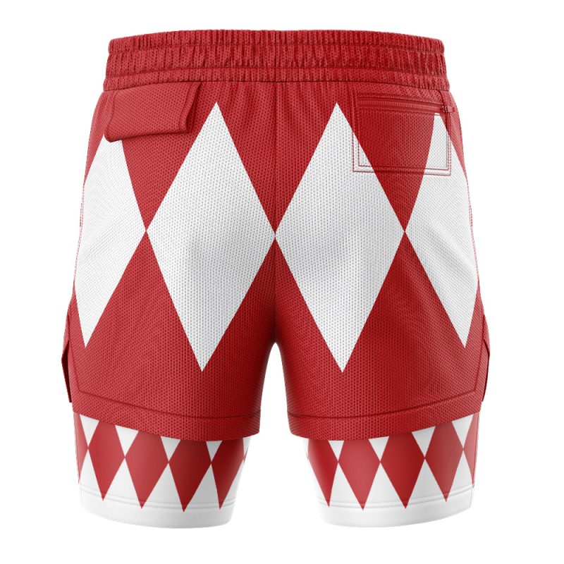 Foxnfish Red Ranger Mighty Morphin Power Rangers 2-in-1 Performance Shorts - Image 4