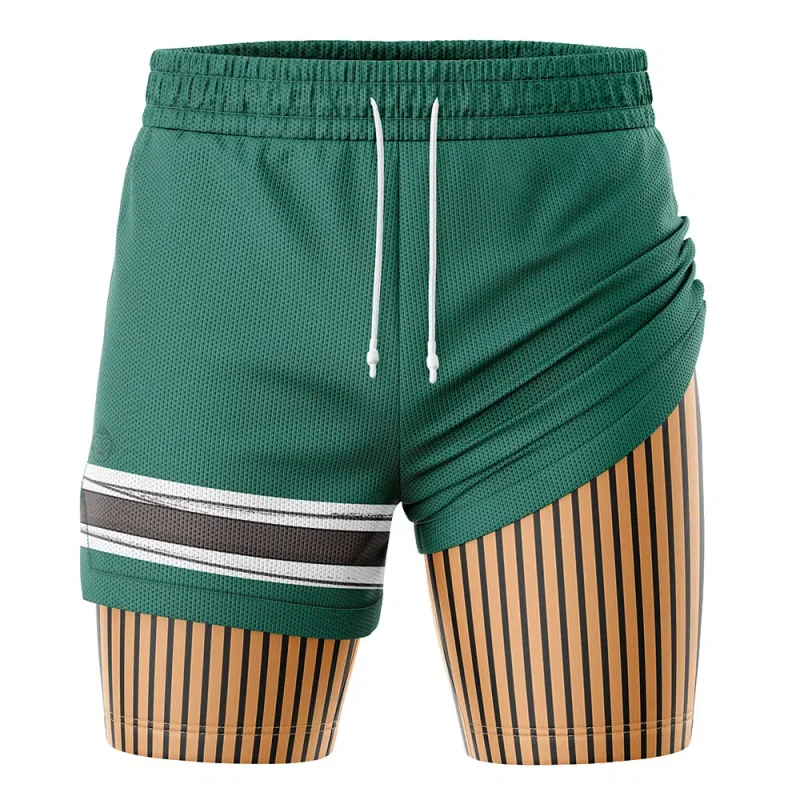 Foxnfish Rock Lee Shippuden 2-in-1 Performance Shorts - Image 2