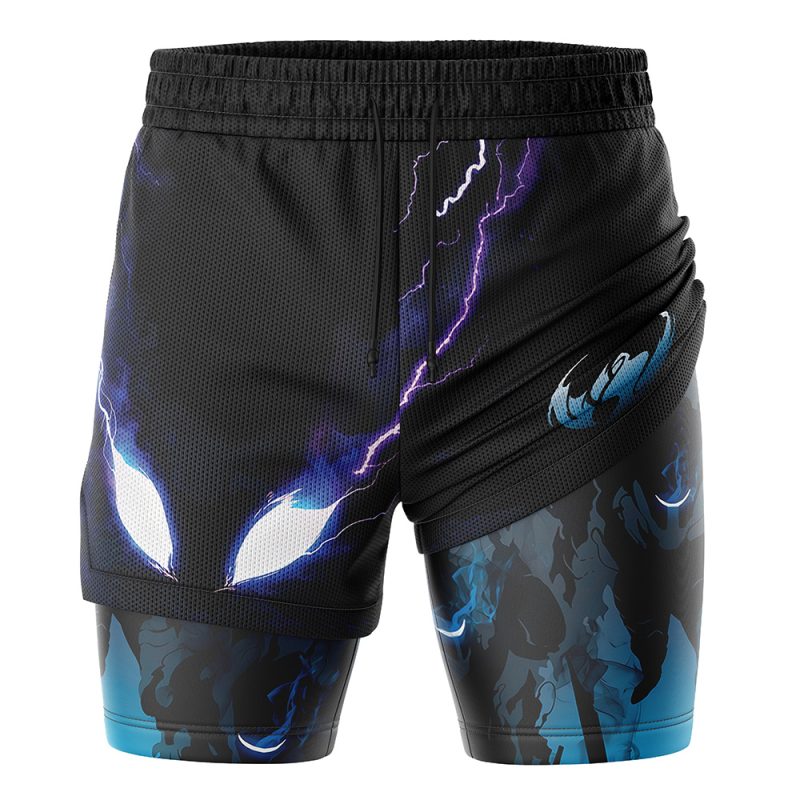 Foxnfish Shadow Monarch Solo Leveling 2-in-1 Performance Shorts - Image 2