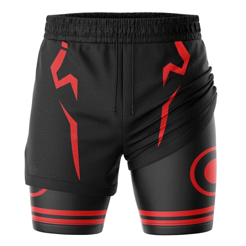 Foxnfish Sukuna Jujutsu Kaisen 2-in-1 Performance Shorts - Image 2