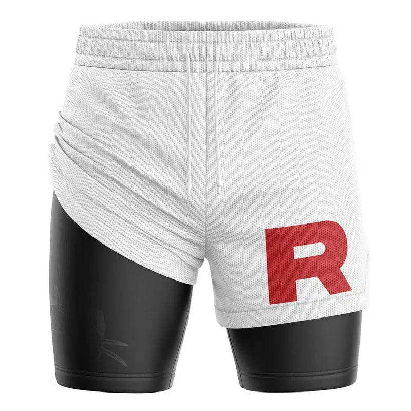 Foxnfish Team Rocket Pokemon 2-in-1 Performance Shorts