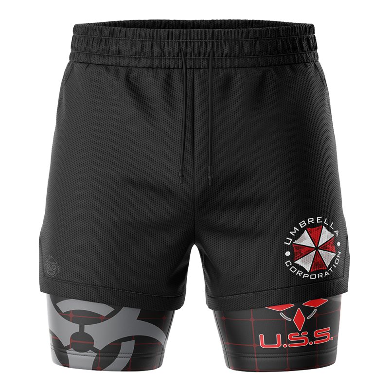 Foxnfish Umbrella Corp Resident Evil 2-in-1 Performance Shorts - Image 2