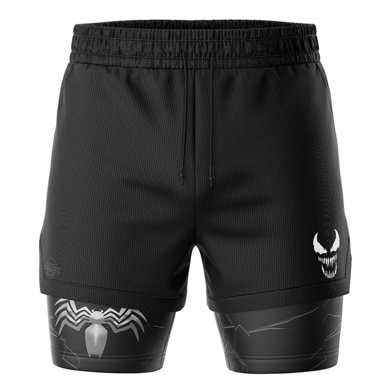 Foxnfish Venom Marvel Comics 2-in-1 Performance Shorts - Image 2