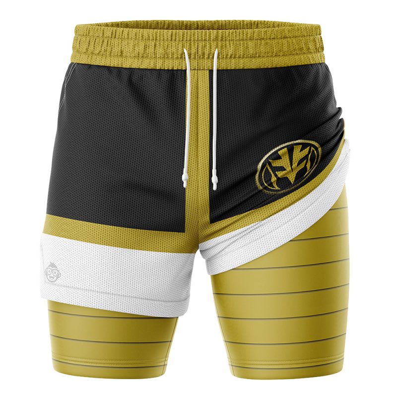 Foxnfish White Ranger Mighty Morphin Power Rangers 2-in-1 Performance Shorts - Image 2