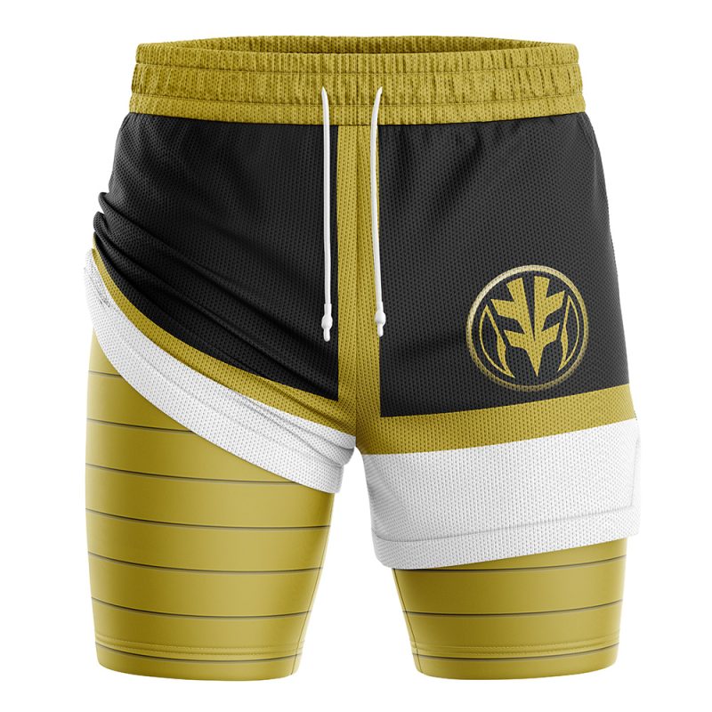 Foxnfish White Ranger Mighty Morphin Power Rangers 2-in-1 Performance Shorts - Image 3