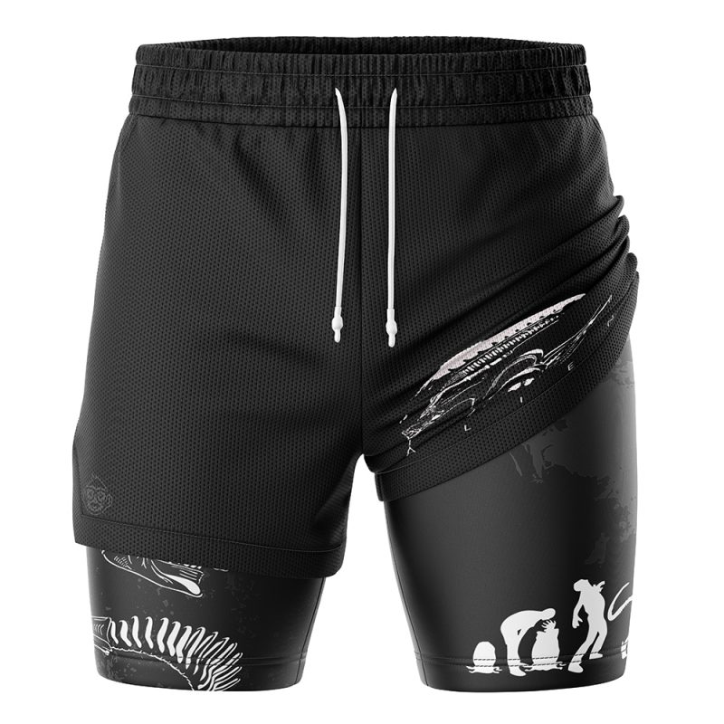 Foxnfish Xenomorph Alien 2-in-1 Performance Shorts - Image 3