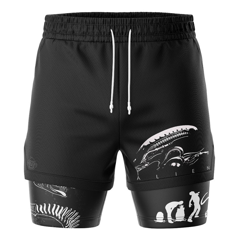 Foxnfish Xenomorph Alien 2-in-1 Performance Shorts - Image 2